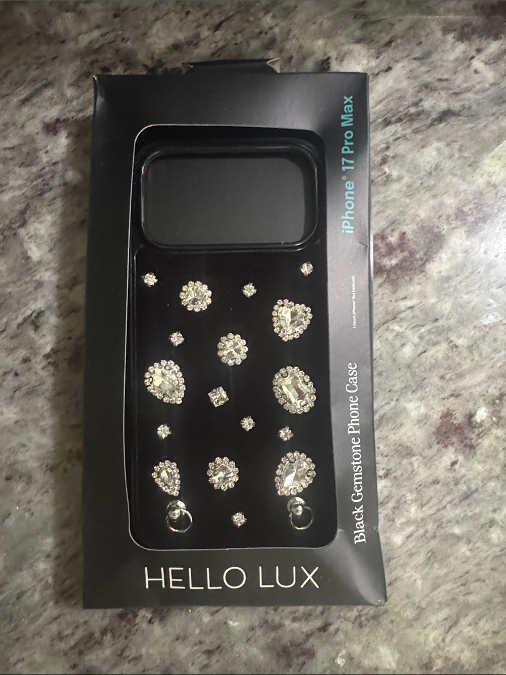 Black Gemstone iPhone 17 Pro Max Case